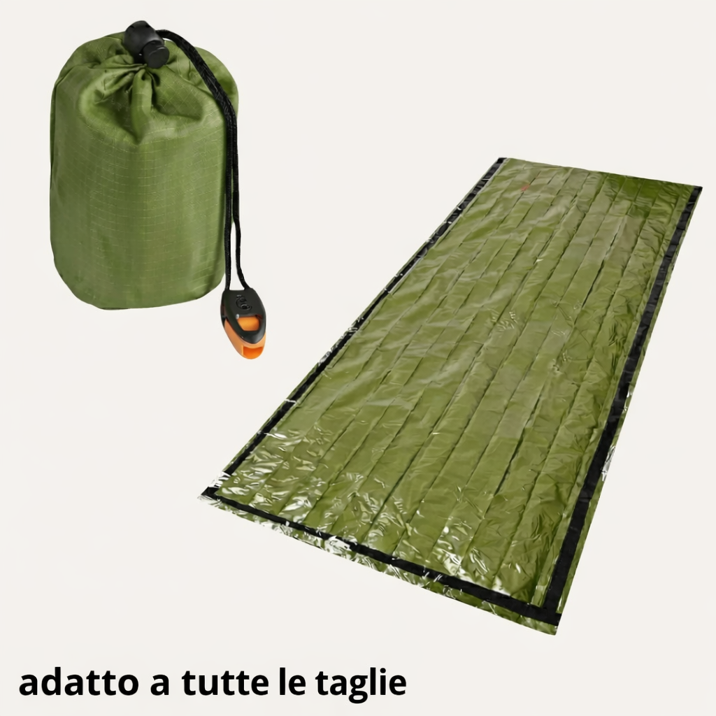 Sacco a pelo di emergenza beSAFE | Coperta termica di sopravvivenza