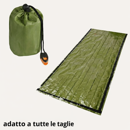 Sacco a pelo di emergenza beSAFE | Coperta termica di sopravvivenza