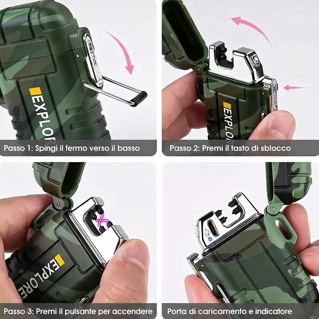 PlasmaFire Pro – Accendino Elettrico Antivento